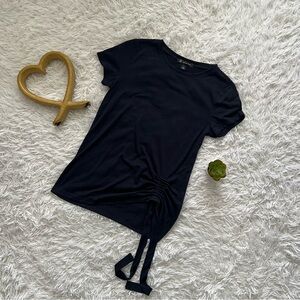 INC International Concepts Navy Short Sleeve Top